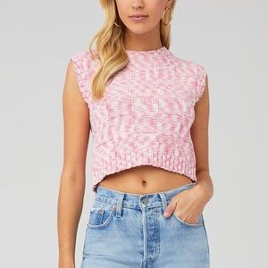 Steve Madden Pink Sleeveless Knit Crop Top Sz Sm